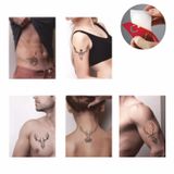Geyik Desenleri Hint Kınası İle Geçici Dövme Yapma Seti
