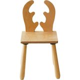 Geyik Doğal Ahşap Çocuk Sandalyesi - Naturel - Standart