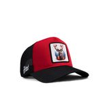 Geyik Logolu Siyah-Kırmızı Trucker Şapka