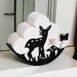 Geyik Temalı Metal Wc Tuvalet Kağıtlığı
