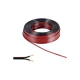 Geylani 30 Metre 2 x 0,75 Kablo Yassı Kordon Hoparlör Led Elektrik Kablosu Siyah