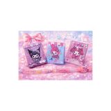 GEZEGENX Mini Sulu Sticker Defteri, Stickerlı Kuromi Melodi Defter, 3 Defter+1 Kum Saatli Yumurtlayan Kalem