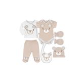 Gezenbebe Hero Bebek Hastane Çıkış Seti 6 Parça Teddy (Organik)