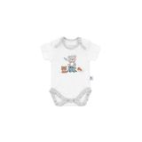 Gezenbebe Hero Bebekler İçin Kısa Kol Body Teddy (Organik) 6-9 Ay
