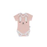 Gezenbebe Hero Bebekler İçin Nakışlı Kısa Kol Body Bunny 0-3 Ay