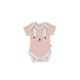 Gezenbebe Hero Bebekler İçin Nakışlı Kısa Kol Body Bunny 6-9 Ay