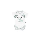 Gezenbebe Hero Bebekler İçin Nakışlı Kısa Kol Body Elephant 0-3 Ay