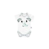 Gezenbebe Hero Bebekler İçin Nakışlı Kısa Kol Body Elephant 9-12 Ay