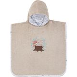 Gezenbebe Hero Kahraman Kapüşonlu Havlu Bebek Çocuk Pançosu Teddy - Krem