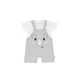 Gezenbebe Hero Kısa Kol Bebek T-Shirt & Nakışlı Salopet Seti Koala 3-6 Ay