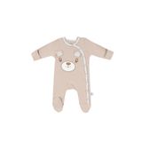 Gezenbebe Hero Uzun Kollu Nakışlı Bebek Tulumu Teddy (Organik) 0-3 Ay