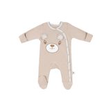 Gezenbebe Hero Uzun Kollu Nakışlı Bebek Tulumu Teddy (Organik)