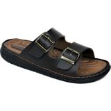 Gezer 11652 Siyah Günlük Kemerli Anatomik Dikişli Erkek Terlik