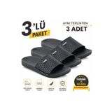 GEZER 3'lü Paket Erkek Günlük Ev Balkon Çeyiz Misafir Balkon Bahçe Sokak Havuz Plaj Terliği