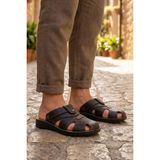 Gezer 9878 4 Noktalı Kapalı Erkek Terlik Sandalet Yazlık Ayakkabı - Siyah
