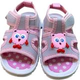Gezer Bebek Düz Ince Taban Sandalet - Gri - Beyaz - Pembe
