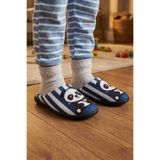 Gezer Erkek Çocuk Kışlık Panda Ev Bahçe Rahat Taban Gondol Terlik GT1KFM.15388.00, Lacivert, 30