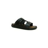 GEZER Erkek Tam Ortapedik Deri Günlük Outdoor Sandalet Terlik- Altın Adım