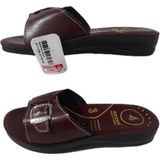 Gezer GE088-010 Kadın Bordo Tokalı Ortopedik Taban Günlük Yürüyüş Terlik