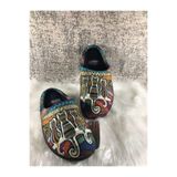 GEZER Kilim Kedi Detaylı Hafif Kaymaz Taban Bayan Kışlık Ev Terliği
