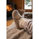 Gezer Kışlık Keçe Comfort Taban Kadın Ev Bahçe Terlik Bej