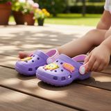 Gezer Kız Çocuk Figürlü Bebe Sandalet Terlik ( Dar Kalıptır ) - Lila