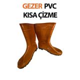 Gezer Krep Kısa Çizme Siyah Tabanlı 44 Numara