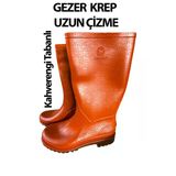 Gezer Krep Uzun Çizme Kahverengi Tabanlı 40 Numara