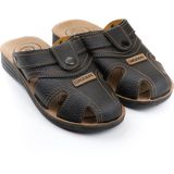Gezer Yazlık Erkek Çıtçıtlı Ayarlanabilir Terlik-Sandalet - 43 - Siyah