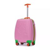 Gezgin Çocuk - Desenli Seyahat Valizi - Pembe