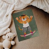 Gezgin Kaykay Çocuk Odası Duvar Posteri Çerçeveli Tablo Duvar Dekorasyonu - 30 x 40 - Çerçevesiz Poster