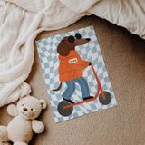 Gezgin Köpek Çocuk Odası Duvar Posteri Çerçeveli Tablo Duvar Dekorasyonu - 30 x 40 - Çerçevesiz Poster