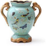 GFAZXDS Avrupa Rustik Seramik Büyük Vazo Süsler Vintage Oturma Odası Süslemeleri Kurutulmuş Çiçek Sanat Çiçek Aranjman Ware
