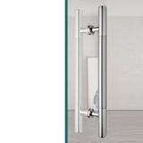 GFAZXDS Boru Çapı 38 mm Kapı Tutacağı - Çift Taraflı Cam Kapı Kolu Paslanmaz Çelik Ahır Kapı Kolu Ev/Mağaza/Garaj/Ofis için (Gümüş 1200 x 800 mm)