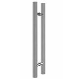 GFAZXDS Cam Kapı için Masif Ahşap Sürgülü Kapı Kolu, Çift Taraflı H Şekilli Yuvarlak Çubuk Push Pull Kapı Kolu Duş Anaokulu Ofis (Gri 80 cm/2,6 ft)