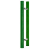 GFAZXDS Cam Kapı için Masif Ahşap Sürgülü Kapı Kolu, Çift Taraflı H Şekilli Yuvarlak Çubuk Push Pull Kapı Kolu Duş Anaokulu Ofis (Yeşil 80 cm/2,6 ft)