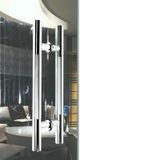 GFAZXDS Cam Kapı Kolu - Paslanmaz Çelik Sürgülü Kapı Kolu Boru Çapı 38 mm Ahşap Kapı/Ahır Kapısı/Alüminyum Alaşımlı Kapı için (Gümüş 800 x 500 mm)