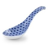 GFAZXDS Çay Kaşıkları Çorba Kepçesi Seramik Çorba Kaşığı Yemek Sosu Kaşığı Mavi ve Beyaz Porselen 14,5 cm Uzunluğunda Yaratıcı Mavi Desenli Stil Çorba Kaşıkları (B)