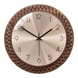 GFAZXDS Eski Moda Duvar Saati Sessiz Büyük Duvar Saati Metal Altın Saat Duvara Monte Ev Dekorasyon Oturma Odası Hediyesi, 37 * 37 CM