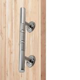 GFAZXDS Fırçalanmış Paslanmaz Çelik Kapı Kolu Ticari Ahşap Kapı Ahır Kapısı Sürgülü Kapı Kolu Vida Montajı (Gümüş 270 x 150 mm)