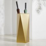 GFAZXDS İç ve Dış Mekan Kullanımı için Modern Metal Şemsiye Standı Giriş Yolu için Şık Yüksek Şemsiye Tutucu Dekoratif Şemsiye Kovası Şık Tasarım Yerden Tasarruflu Depolama Çözümü, Altın