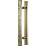 GFAZXDS İç/Dış Sürgülü Ahır Kapı Kolu 16"/61 cm/40"/47"/60", Çağdaş Giriş İtmeli Kapı Kolları (Bronz 150 cm (59 inç)