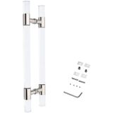 GFAZXDS Kapı Kolu Ahır Kapısı Sürgülü Cam Kitleri Şeffaf Akrilik, Büyük Ahır Çift Taraflı, Dolap Çekmecesi için Modern Kapı Çekme (Uzun 150 cm/59 inç)