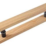 GFAZXDS Kapı Kolu Ahşap Sürgülü Kapı Kolu Ağır Hizmet Tipi Ahır Kapı Donanım Kolu Dolap Çift Taraflı Kapı Kolu (80 cm/31,5 inç)