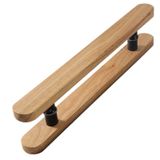 GFAZXDS Kapı Kolu Büyük Ağır Hizmet Sürgülü Ahır Kapısı Çekme Kolu, Ahşap 2 Taraflı Kurulum H Şekli Giriş Kapı Kolu, Ev/Ön Kapı/Cam Veranda Kapıları/Ofis, Mağaza Kapıları (Doğal 100 cm (39.4in))