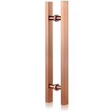 GFAZXDS Kapı Kolu Kapı Çekme Kolu Sürgülü Kapı için Ahır Kapı Kolu, Modern Kare H Şekli Push Pull Kapı Kolu, Ticari Otel Salonu Ofis Cam Kapı Kolu er (Gül D 120cm/47in)