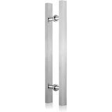 GFAZXDS Kapı Kolu Kapı Çekme Kolu Sürgülü Kapı için Ahır Kapı Kolu, Modern Kare H Şekli Push Pull Kapı Kolu, Ticari Otel Salonu Ofis Cam Kapı Kolu er (Şerit 100cm/39in)