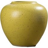 GFAZXDS Komodin Vazoları, Sarı Seramik Vazo Kurutulmuş Çiçek Yapay Çiçek Teşhir Kabı Modern Seramik Çiçek Saksıları, Sarı-18 x 18 x 18 cm