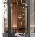 GFAZXDS Modern Kapı Kolu Donanımı, Ağır Hizmet Tipi Ticari Paslanmaz Çelik Push Pull Kapı Kolu/Ahır Kapısı Çekme Kolları/Cam Çeker (D 100 Cm/39,4 inç)