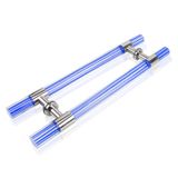 GFAZXDS Modern Kristal Kapı Çekme Kolu Girişi, Banyo Duş için Akrilik Cam Kolu Bar, Sürgülü Ahır Kapı Kolları için Çift Taraflı H Şekli